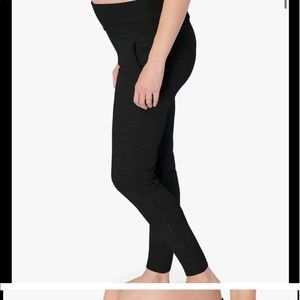 Cozy Fleece™ Fold Over Maternity Sweatpants, medium, beyond the bump